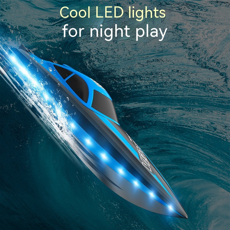 Small High-Speed LED Remote Control Water Toy Boat