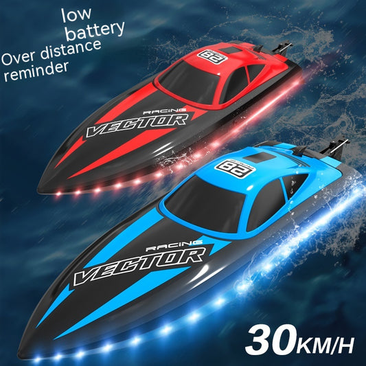 Small High-Speed LED Remote Control Water Toy Boat